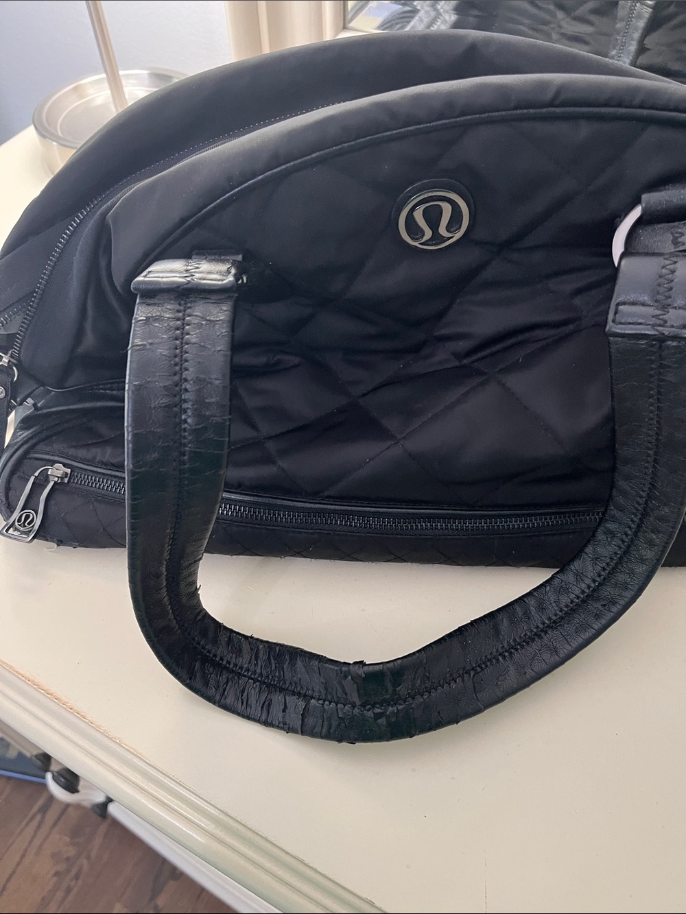 lululemon athletica Black Quilted Duffel Bag - Picture 5 of 6